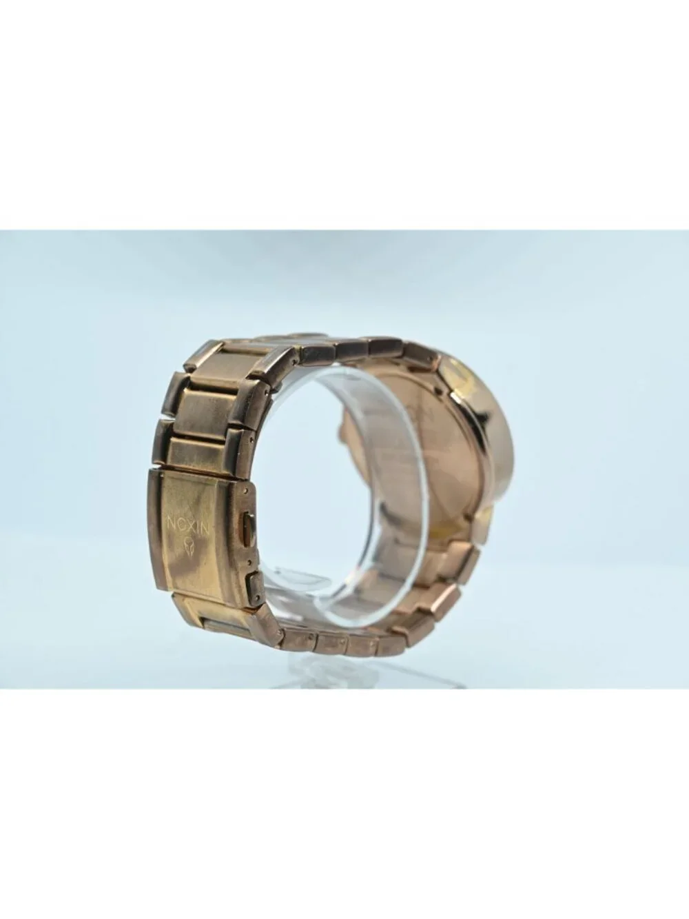 Nixon A160897 The Cannon Rose Gold Dial Steel Bracelet Watch 100M Men's